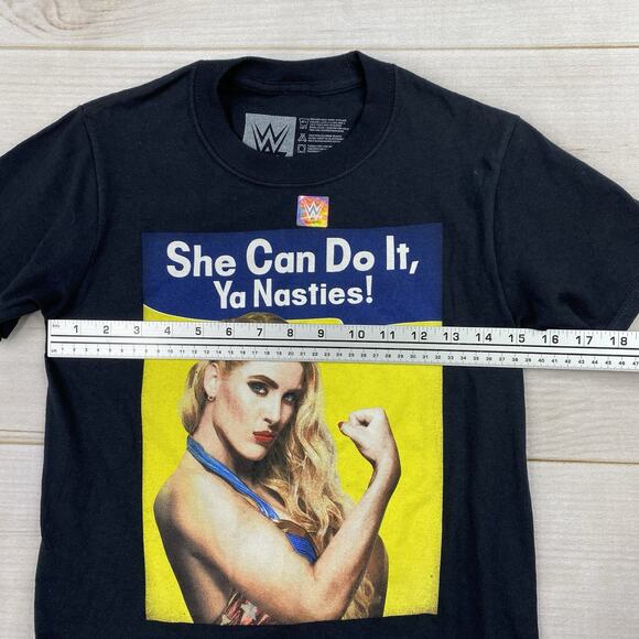 WWE Lacey Evans T-shirt Youth S Black She Can Do It Ya Nasties Graphic Wrestling - Picture 3 of 7